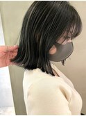 【CROP】ハイライト×暗めカラー×切りっぱなしボブ