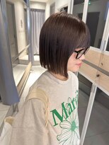 【坂本拓麻】大人かわいい切りっぱなしボブ/マロンベージュ