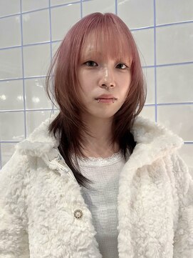 ローエ バイ デコ(Rohe by DECO) 【廣川】ウルフレイヤー/ホワイトピンクエンドカラー