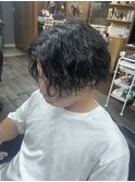 波巻きパーマ