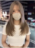 【MOMO】ブリーチ2回/ミルクティーベージュ＊ハイトーンレイヤー