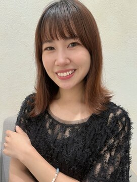 ステアケース 武蔵小杉店(stair:case) 外はねミディアム大人かわいいナチュラルブラウンこなれミディ