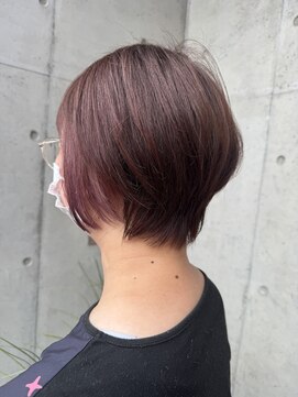 オーガニック ライフ 若葉 鶴ヶ島(organic+life) 秋色◎大人ピンクショートボブ×インナーカラー小顔見せ