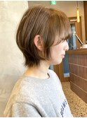 ショートボブレイヤーボブミディアムレイヤーウルフくびれボブ