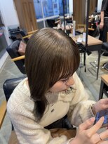 ラボヌールヘアーレーヴ 池袋店(La Bonheur hair reve)&nbsp;ブリーチなしダブルカラーで作るオリーブベージュ[近藤]