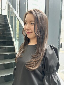 エアー 銀座タワー(AIR) 大人のロングレイヤー/アッシュグレージュ