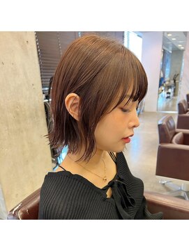 20代30代ボブ/ミディアムレイヤー／グレージュ/透明感/天神/大名