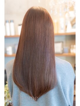 クレオメ 田町店(Cleome) ♪黒髪似合わせカットデジタルパーマ小顔ココアベージュ薄め前髪