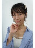 結婚式参列に♪/お呼ばれヘア/おとなっぽヘア/編み込み/ロング