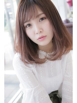 美容室 コッカ(cocca) ピンク系ブラウン＠ゆるボブ