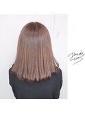新潟×シフォンベージュ×艶カラー×色素改善