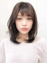 アグノス 青山(Agnos) 大人かわいい小顔フリンジウェーブココアブラウンショート