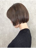 ミニボブココアブラウン　イルミナカラーダークカラー前下がり