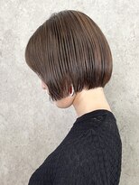 ミニボブココアブラウン　イルミナカラーダークカラー前下がり