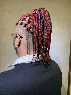 スワン サッポロ(SWAN sapporo) 刈り上げブレイズ　RED×BLACK