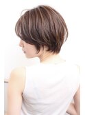 大人可愛い20代30代40代　丸みショートボブ　