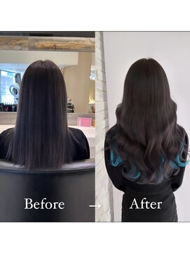 リゼル シブヤ(RISEL SHIBUYA) シールエクステでショートヘアからロングヘアへ