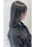 ブリーチなし!透明ツヤ感アッシュグレー☆