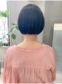ミニボブ、切りっぱなしボブ、耳かけ、ワイドバング