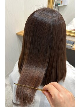 ヘアーカルチャー おゆみ野店(HAIR CULTURE) ロングストレート大人可愛いモカブラウン髪質改善