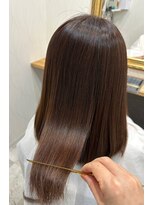 ヘアーカルチャー おゆみ野店(HAIR CULTURE) ロングストレート大人可愛いモカブラウン髪質改善