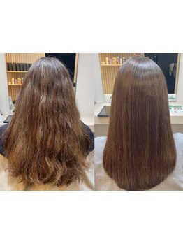 酸性ストレートで叶う、艶のあるダメージレスなロングヘア*似合わせストレートを提案します。[銀座/銀座駅]