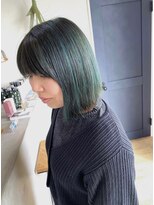 アーブル ヘアーアンドメイク(ARBRE) グリーンハイライトブリーチハイライトダブルカラー
