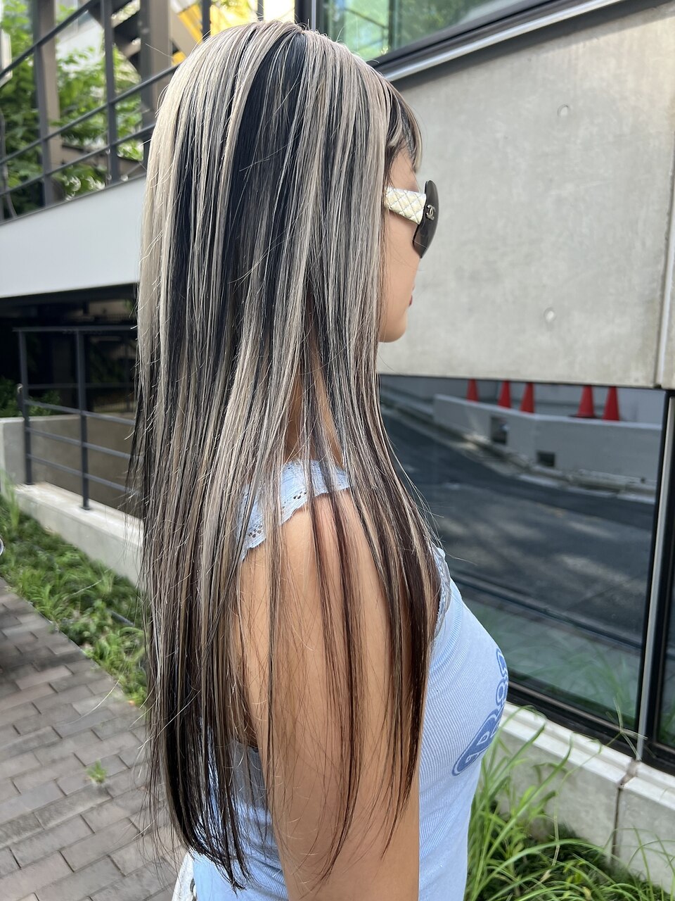 ハイライト/バレイヤージュ/ブラック×ホワイトブロンド：L216610197