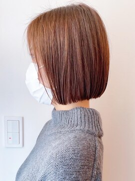 セイドット リー(Say. Ree) Say.ree ミニボブ ミルクティーアッシュ 斜めバング 表参道 原宿