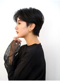メンズライクハンサムショートベリーショートアッシュブラック