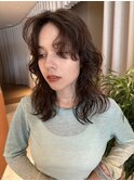 パーマミディアムパーマウルフパーマ外国人風パーマ