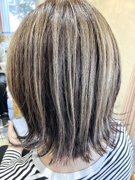 ヘアサロン ビビット 久宝寺店(VIVIT) 白髪ぼかしアンブレラカラー　ベージュ