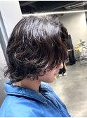 渋谷スパイラルパーマメンズボブウルフカットニュアンスパーマ