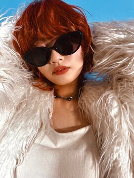 ラック(LUCK) ブラッドオレンジ/船橋/くすみベージュ/細めハイライト