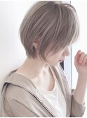 say.イメチェンミルクティーベージュ外ハネボブ美髪ワイドバング