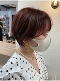 ショート/ショートボブ/ハイライト/切りっぱなし/博多