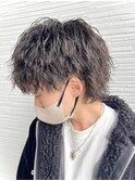 ツイストパーマウルフカットメンズパーマ波巻きスパイラルパーマ