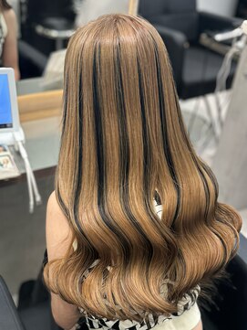 ラピス 福岡天神店(Lapis) ミルクティーブラウンベージュローライトメッシュ