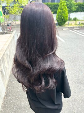 ヘアーアンドエステ ハラダ 滝ノ水店(Hair&Esthe Harada) ロング/パープルブラウン/透明感/艶感/艶髪