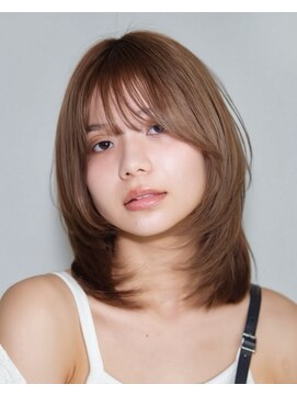 ロエ 福山川口店(loe) 【loe】顔回りレイヤー×ヘーゼルブラウンカラー