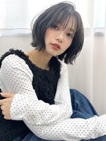 ユイマァル 岡山店(YUIMARL)&nbsp;３０代４０代大人ボブグレージュブリーチダブルカラー