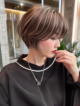 ディモアンド 表参道(Dimo&) xカット/イメチェン/ホワイトブロンド/外ハネボブ/美髪