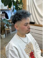 ミモザワークス(Mimosa Works)&nbsp;ツイスト×ブルーメッシュの　スパイキーショート