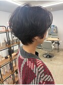 丸みレイヤーショート × 立体シルエット