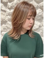 モアナ バイ ヘッドライト 長野駅前店(Moana by HEADLIGHT) Moana長野駅前#ウルフレイヤー#ハイライト#アッシュベージュ