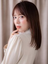 カバーヘア ブリス 戸田公園西口店(COVER HAIR bliss) グレージュブラウン顔周りカット艶感ストレートX戸田公園30代