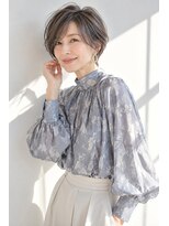 アッシュ 学芸大学店(Ash)&nbsp;ショートボブ/大人女性/グレージュ/白髪ぼかしハイライト/脱白髪
