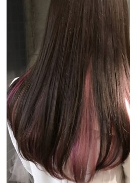 ポット バイ クレドガーデン 大宮東口店(pote by CRED GARDEN) チェリーピンク/インナーカラー/艶感/ラベージュ/ロング#大宮