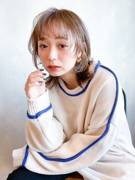 アイティーバイアルバム 藤沢店(IT by ALBUM) くびれレイヤー_グレージュカラーボブウルフココアベージュ_9026