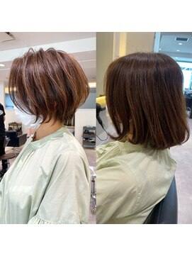 バンプ ギンザ(BUMP GINZA) くびれショート/マロンブラウン/大人ショートボブ/山口☆